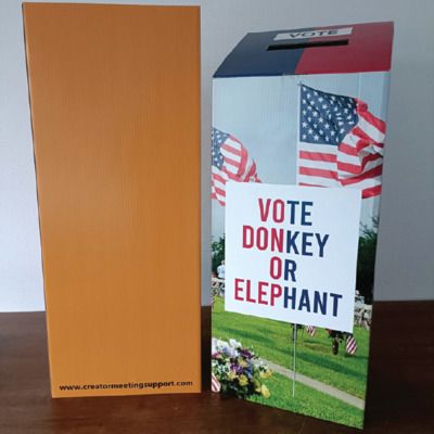 Full colour stembus bedrukt all over diverse