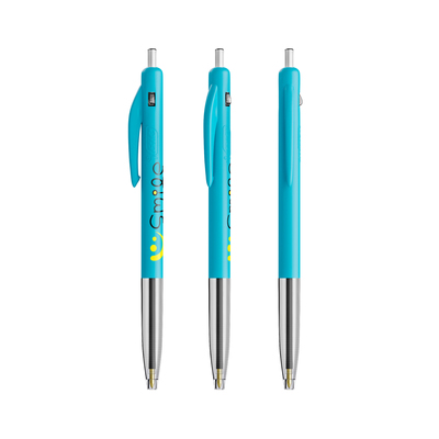 1101045 bic ballpoints m10 diverse aqua bedrukt
